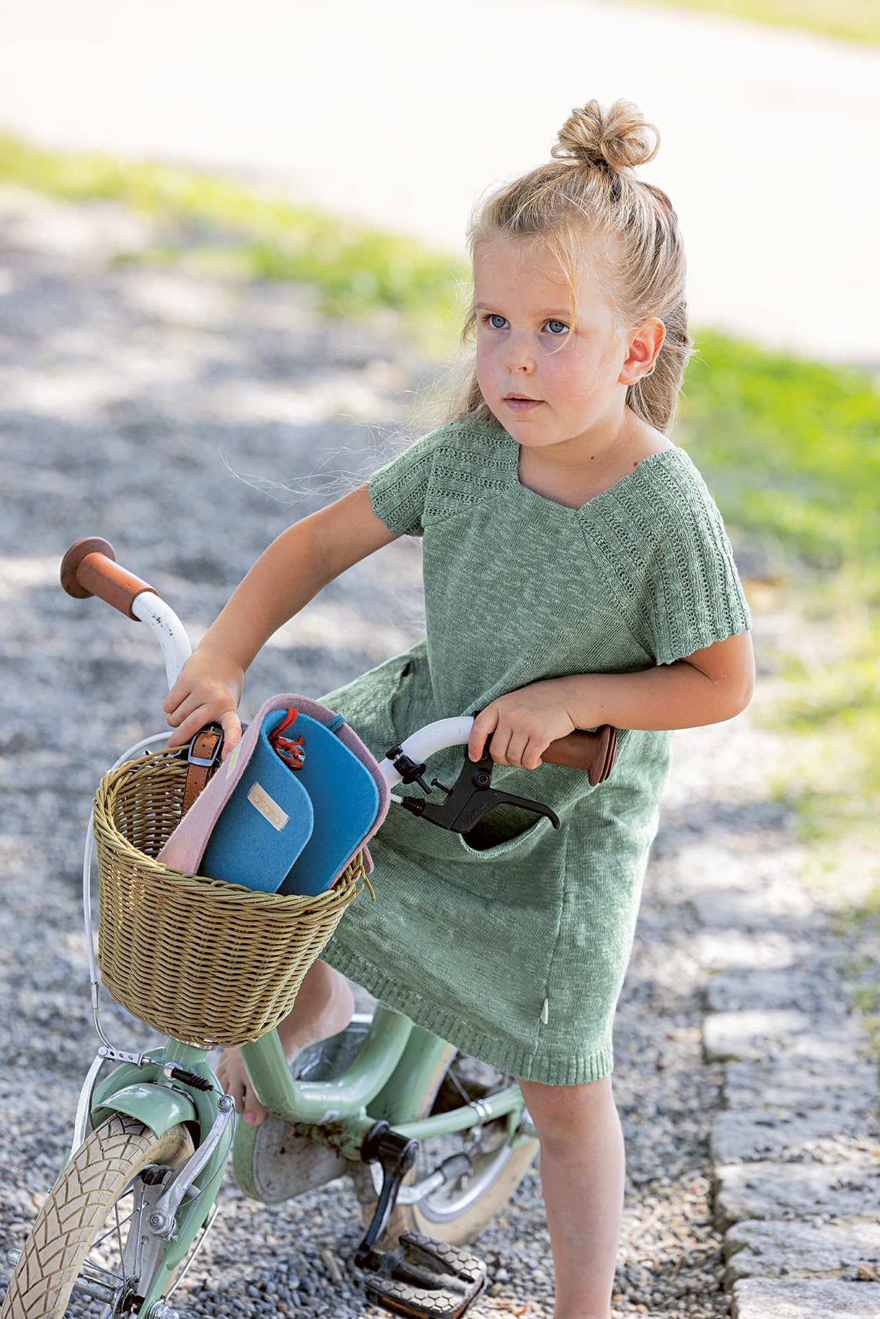 Disana LEINEN-Strickkleid Mädchen-Sommer-Kleid | Bio-Baumwolle kühlendes Bio-Leinen | Frühjahr Sommer | Knielang | Baby Kleinkind Kind | Made in Germany | GOTS IVN Zertifiziert