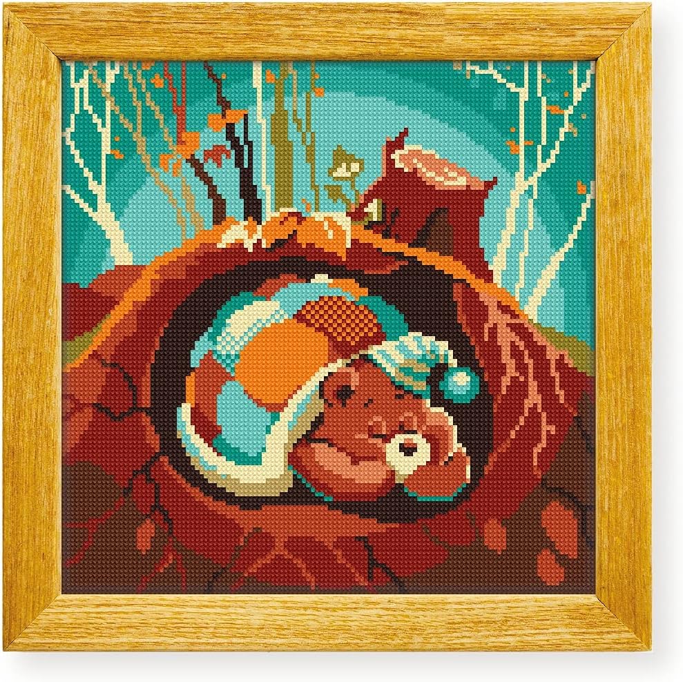Awesome Pattern Studio Bear DS006, Diamond Painting Kit, Diamond Art Kits for Adults, Full Drill 5D Diamond Dots Kits. All Items Included.