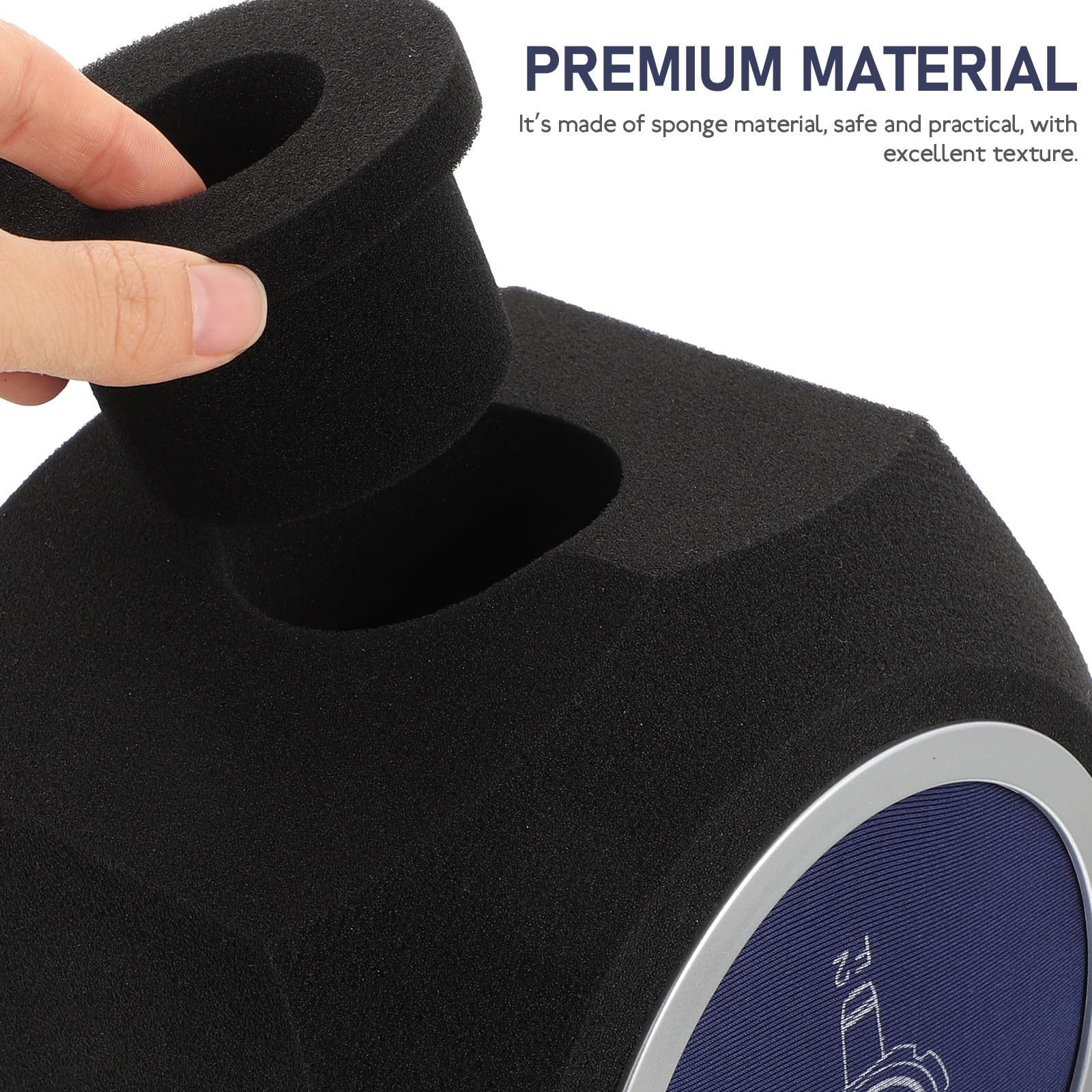 CLISPEED Cubierta y Reducción de Ruido para Micrófono de Esponja Azul y Protección del Micrófono Aislamiento Acústico Funda Engrosada para Grabación Interior
