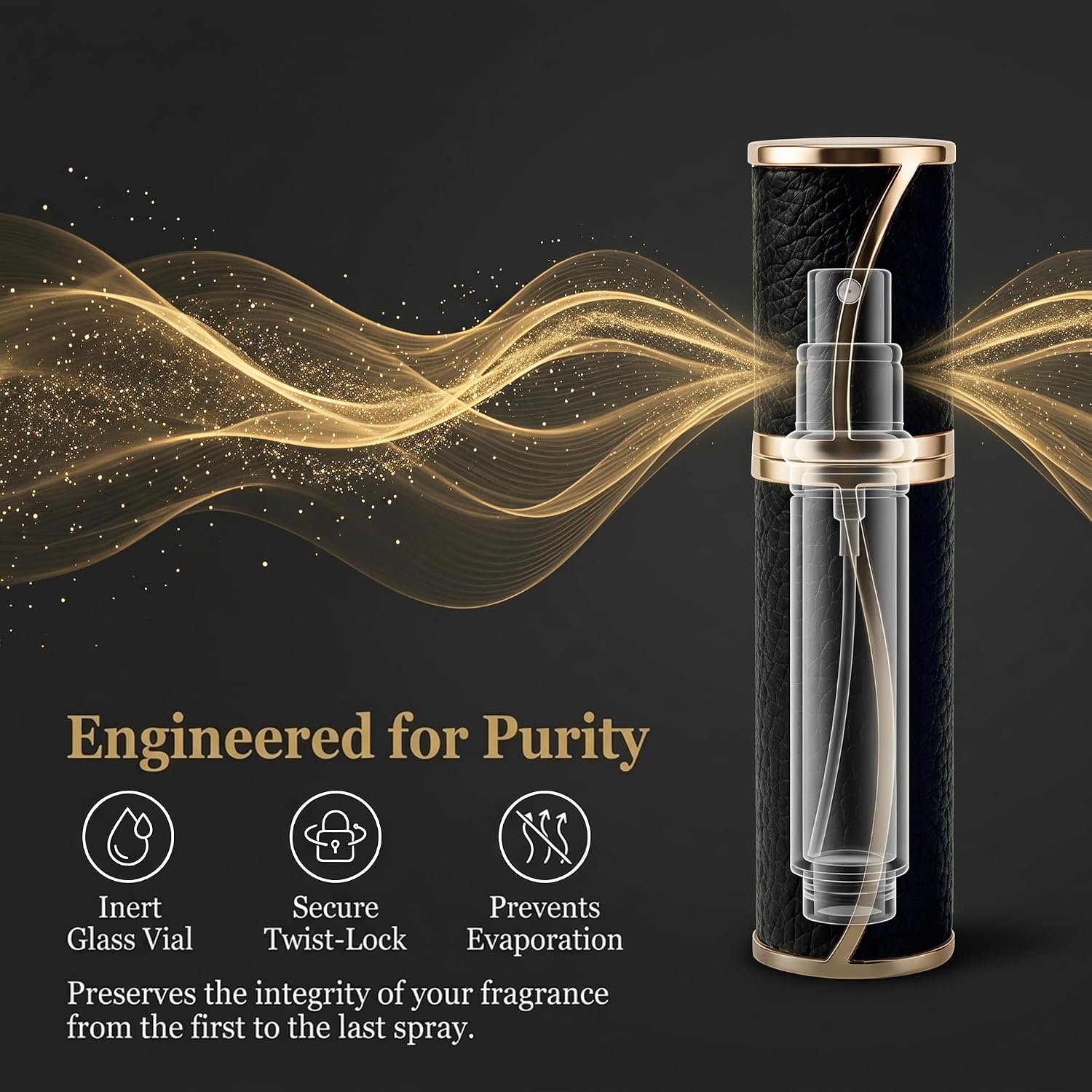 5ml Travel Perfume Atomizer Refillable, Mini Cologne Spray Bottle