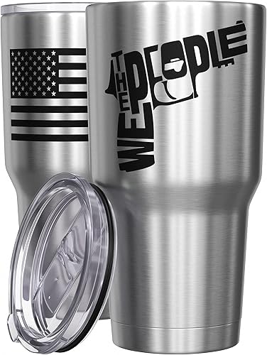 Vista 52 de We The People Holsters - Vaso térmico de 30 onzas, 0% Liberal, Negro