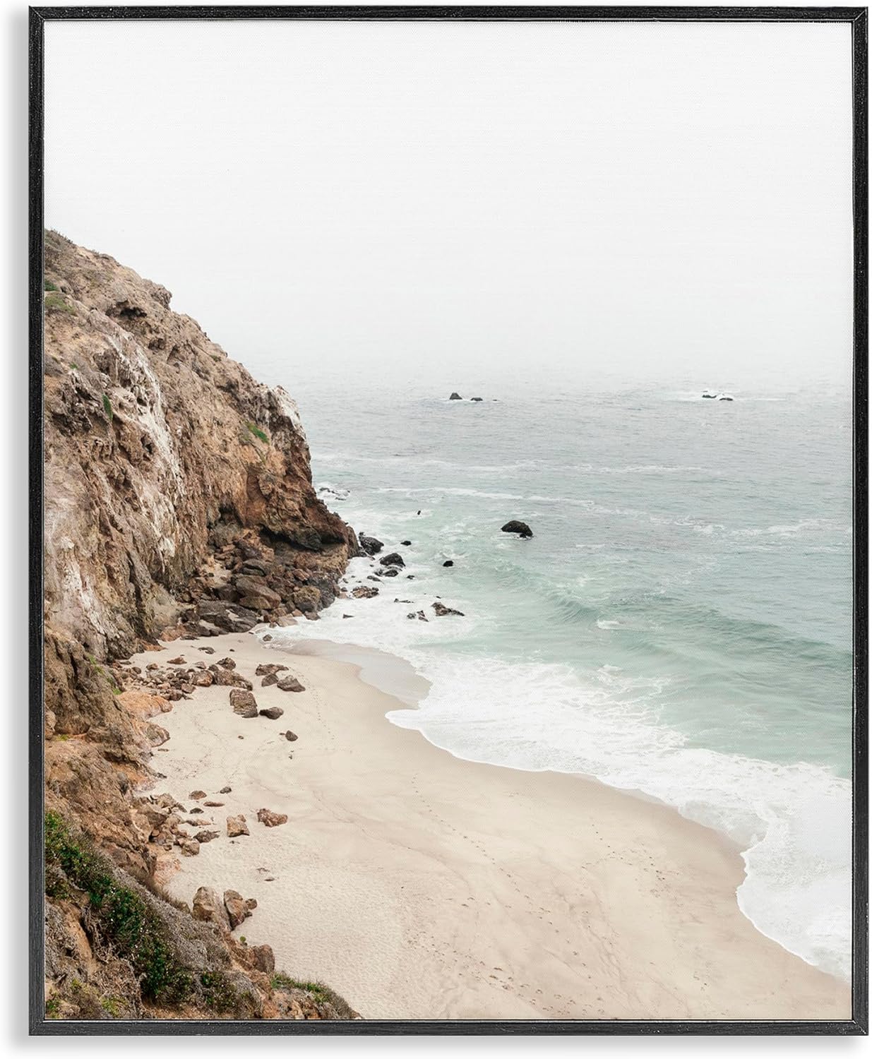 Stupell Industries Big Sur Coast Viewpoint Black Framed Giclee Art, design by Sisi and Seb, 30 x 24