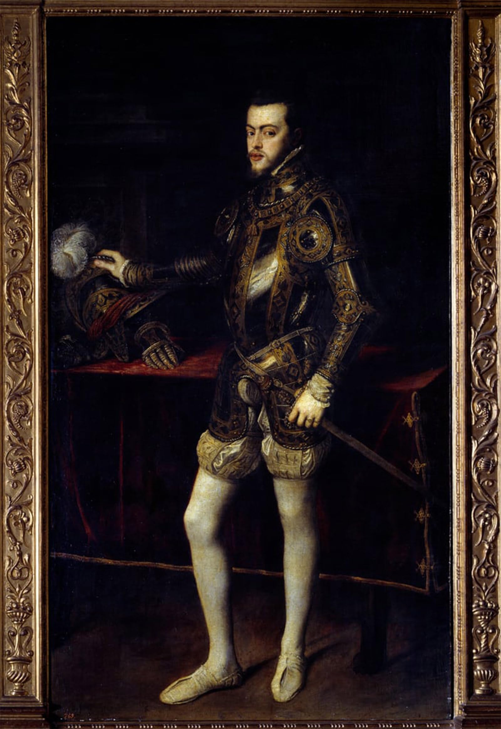 POSTERIIk Famous Modern Artwork Art Mural Portrait of Philip Ii At the Age of on of Charles V by Tiziano Vecelli Oil Paintings Pictures for Home Decor 60x90cm
