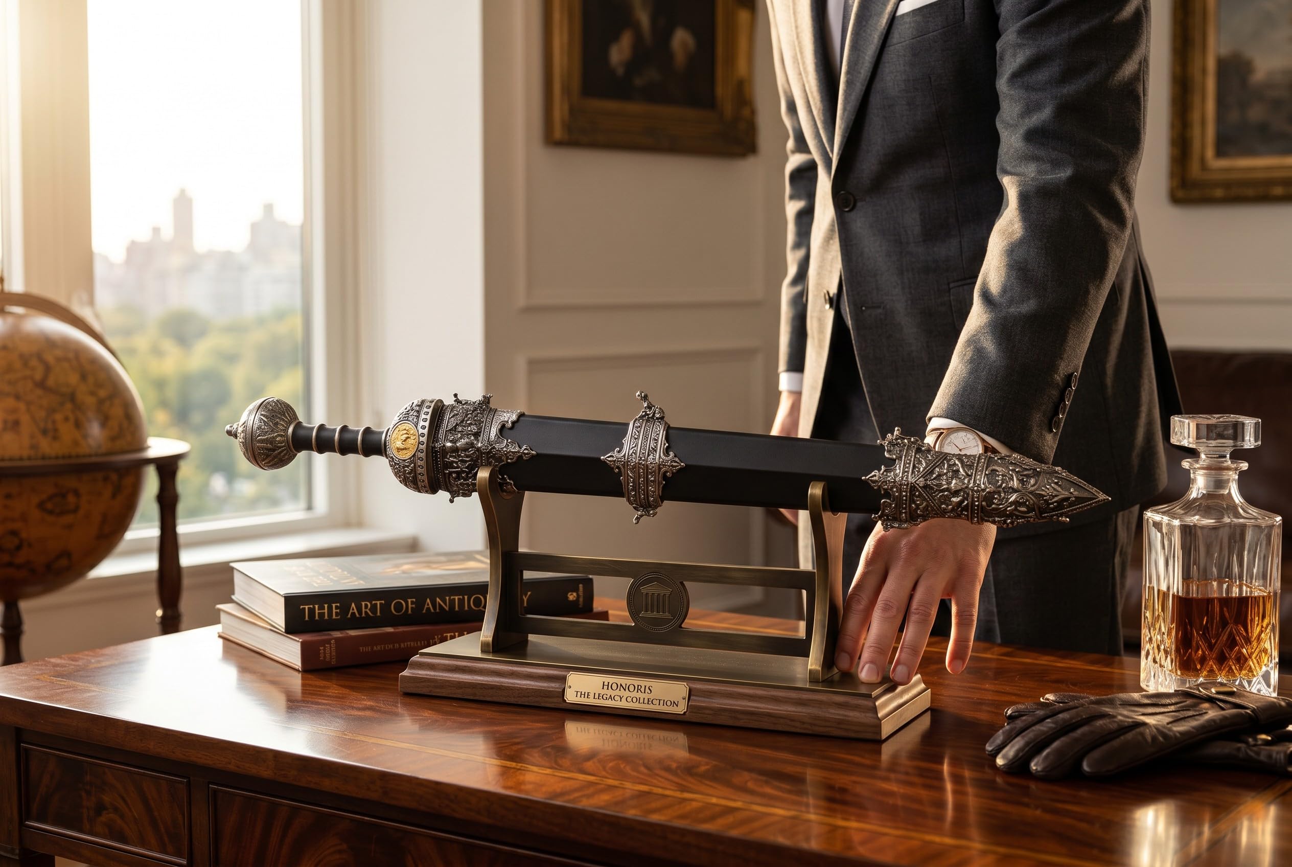 Schwert echt Metall Römisch Gladius 100% handgefertigt mit Scheide zur Dekoration oder als Geschenk