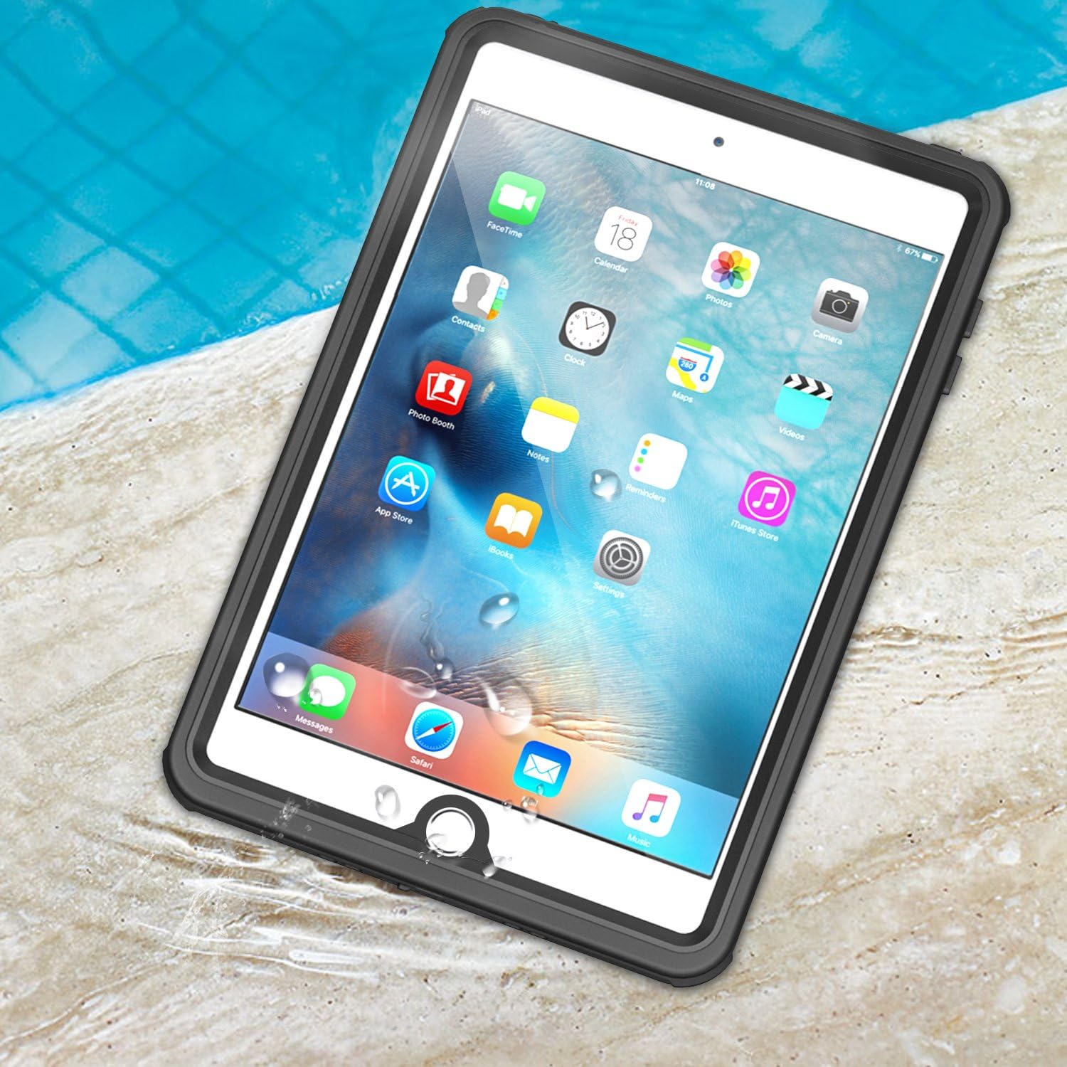 🛒 Flаѕh Sаlе MoKo Case Fit iPad Mini 4, Waterproof Case with Built-in Screen Protector Clear Protective Shock-Absorbing Bumper Dustproof Submersible Full-Body Case Fit iPad Mini 4 7.9 2015 Release Tablet, Black ❤ Crаzу Dеаlѕ MoKo Case Fit iPad Mini 4, Waterproof Case with Built-in Screen Protector Clear Protective Shock-Absorbing Bumper Dustproof Submersible Full-Body Case Fit iPad Mini 4 7.9 2015 Release Tablet, Black