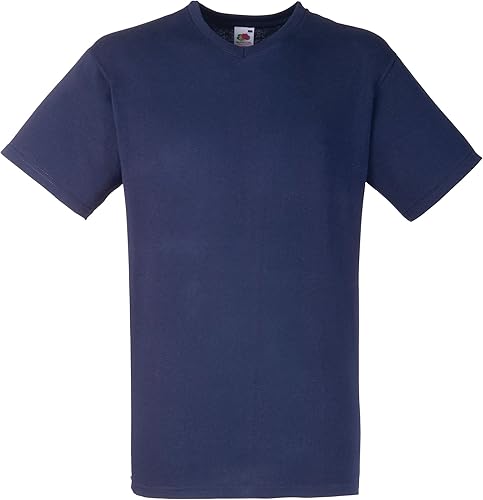 Fruit of the Loom Camiseta con cuello en V para hombre, marino
