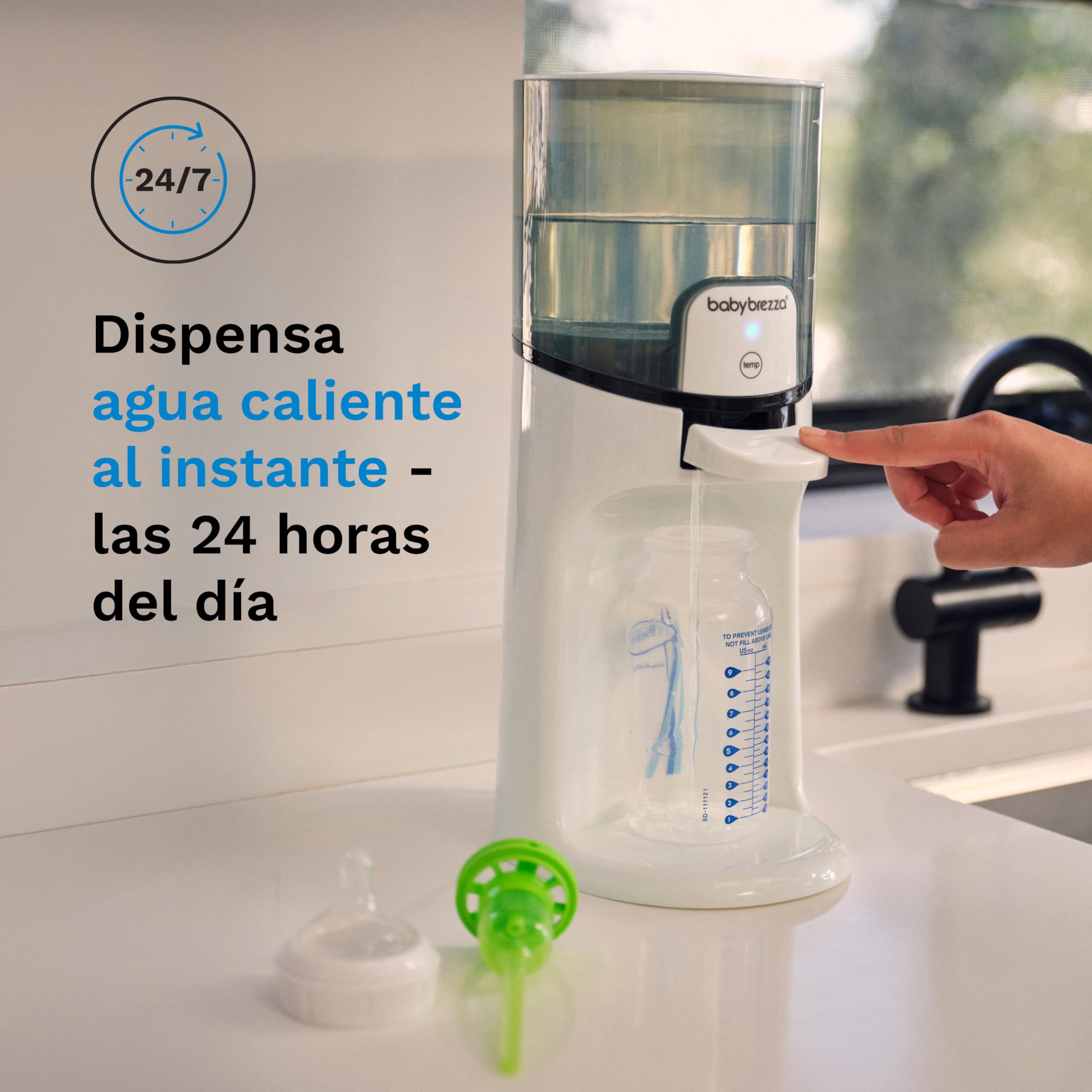 Baby Brezza - Instant Warmer - Calentador de Agua Instantáneo para Biberones - 3 Temperaturas, Compatible y Depósito Grande - Dispensador de Agua Caliente 24/7 - Preparador de Biberones Instantáneo
