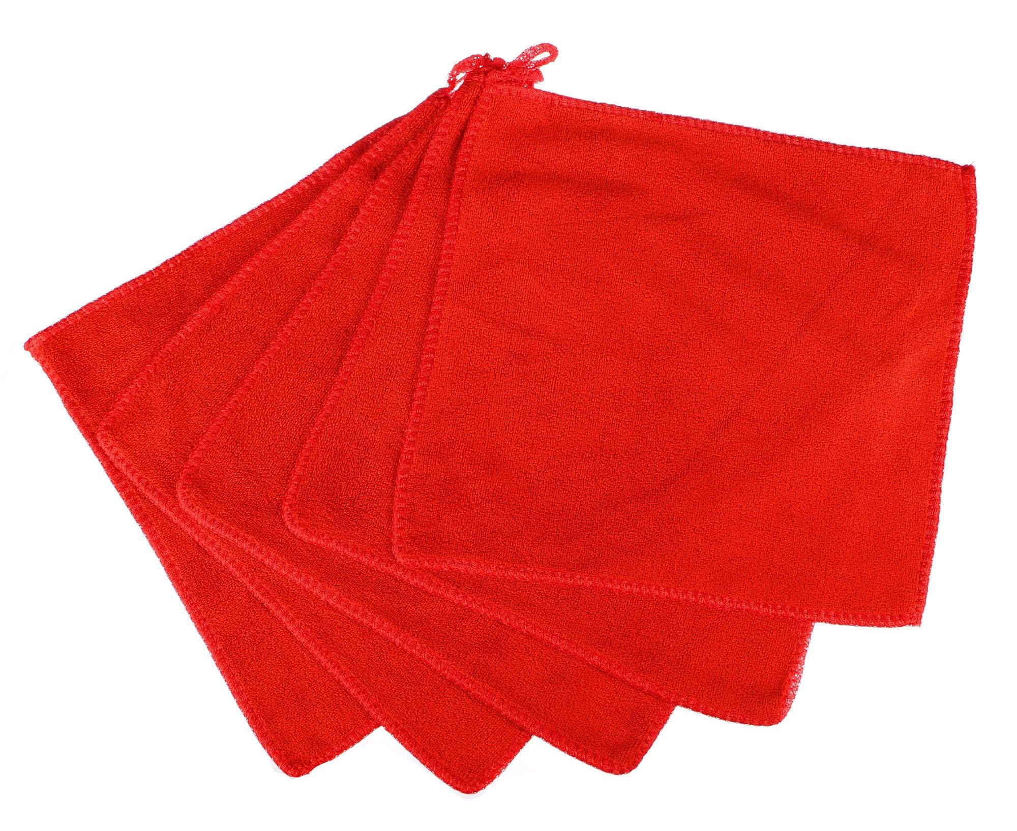 SIXTOL CAR DETAILING WASH TOWEL SET 5 | Microfiber Cloths 25x25cm 450g/m² | Car Cleaning Towels 5pcs