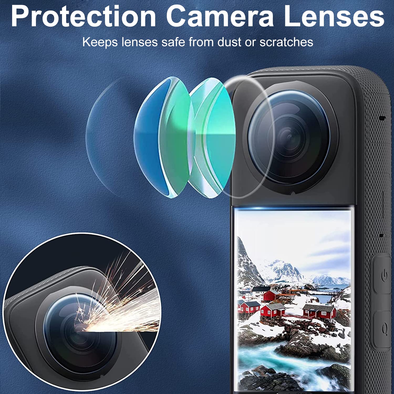 Protections Objectif Et écran Insta360 X5 IDaPro – Verre Trempé 9H, 2 Pièces Chaque, Kit Complet - 7