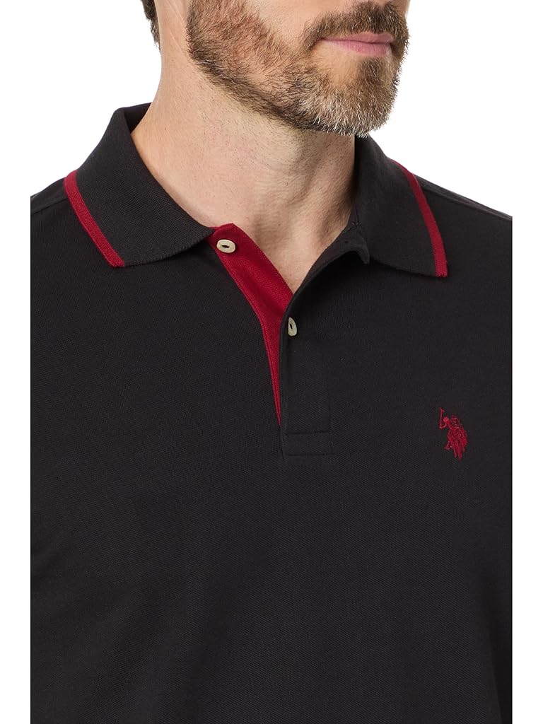 U.S. POLO ASSN. Short Sleeve Slim Fit Solid Stretch Pique Polo Shirt