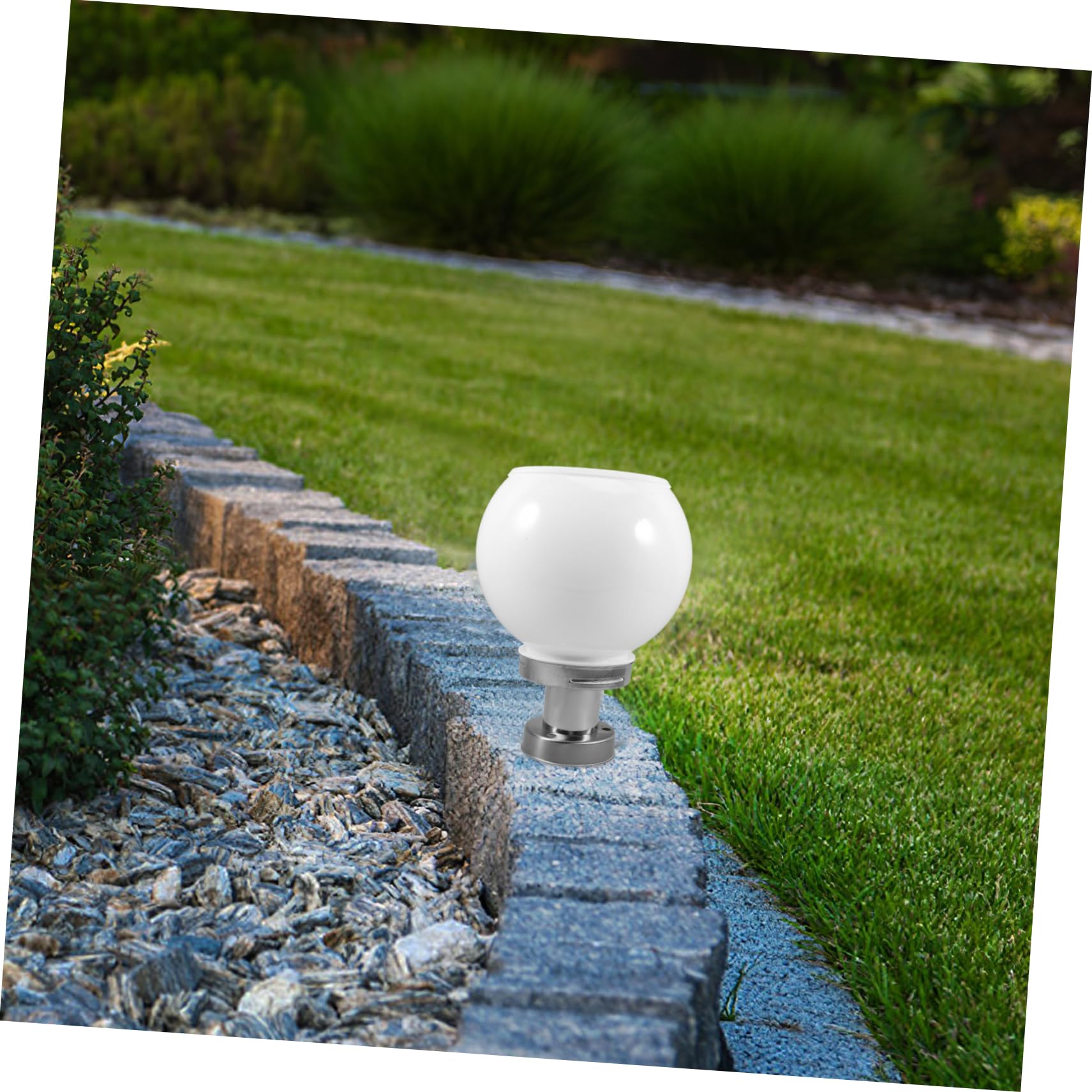 Homoyoyo Luce Da Giardino A Led Ad Energia Solare Lampada Da Esterno Con Sensore Di Movimento Facile Da Installare Rotonda Da 200 Mm Elegante Argento