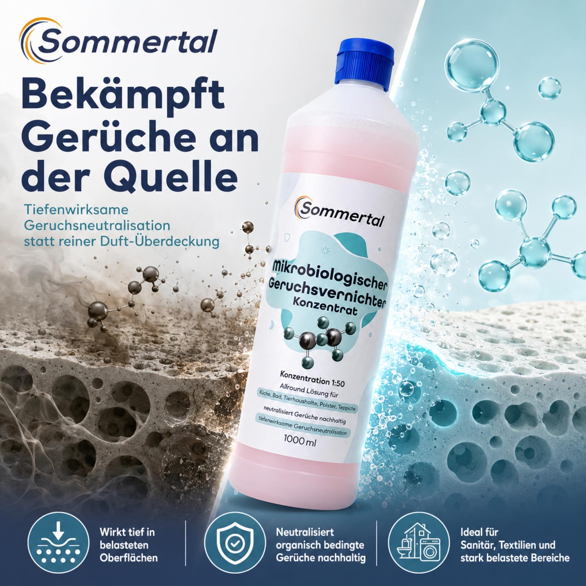 Sommertal Mikrobiologischer Geruchsvernichter Konzentrat 4L – 1:50