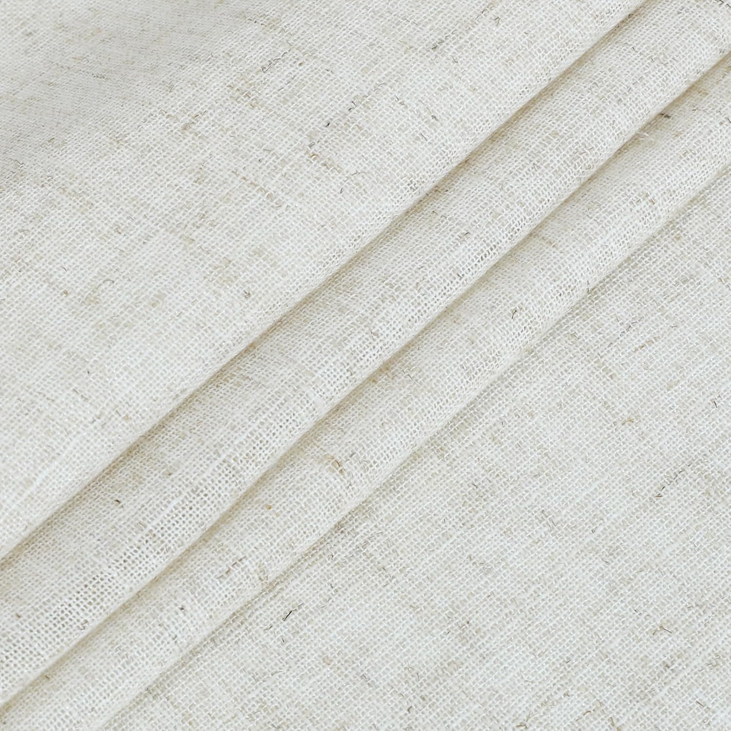 Everyday Celebration Soft Linen Blend Cordless Relaxed Roman Shade, European Classic Light Filtering Window Treatment for Home, 34" W x 64" H, Natural