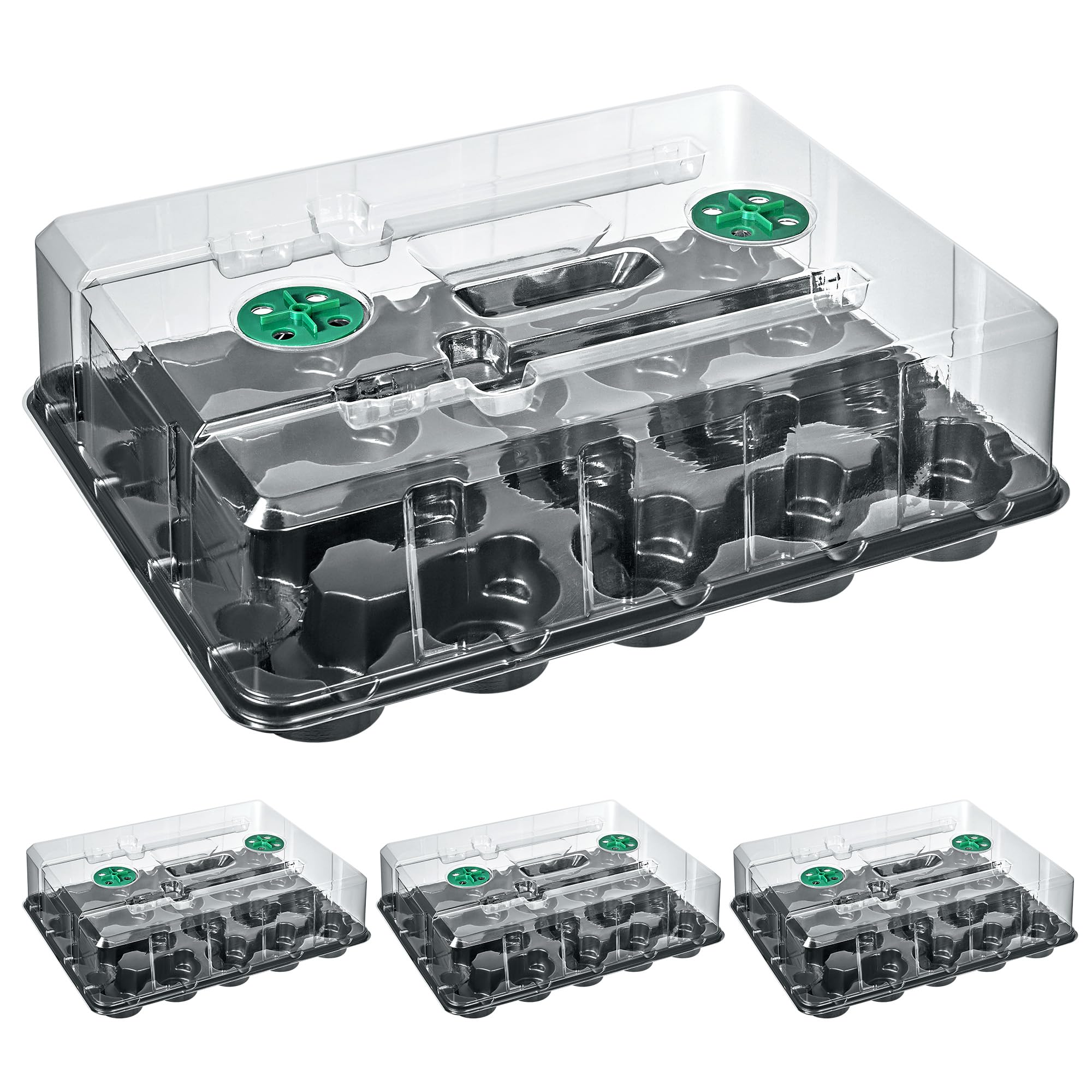 homenote 4 Pack 20 Cell Seed Starting Trays with 4 Vented Humidity Domes