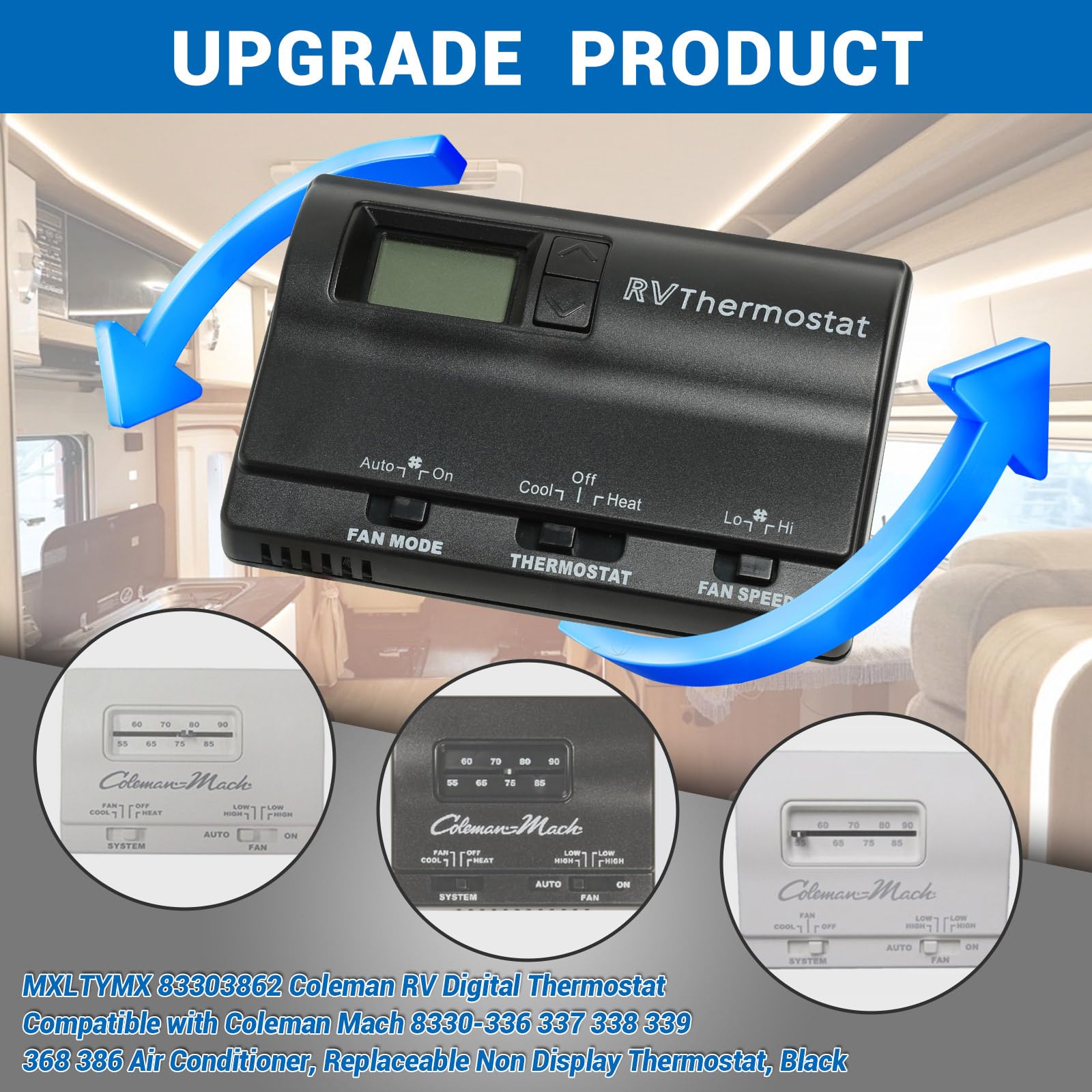 Coleman Mach Digital Rv Thermostat Heat Only Rv Air Conditioner