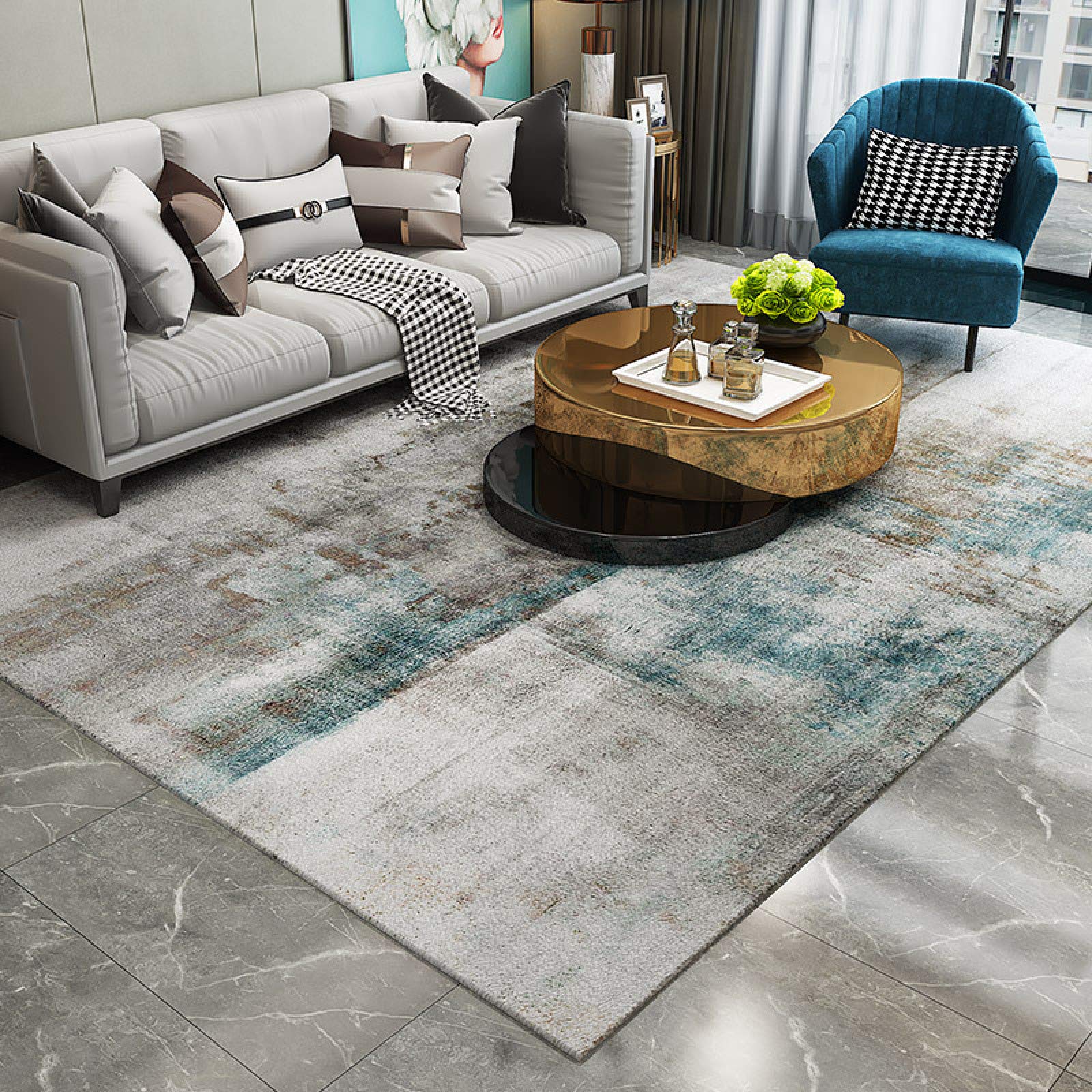 Tapis antidérapant gris clair SN HUIPENG fini les sols froids et glissants