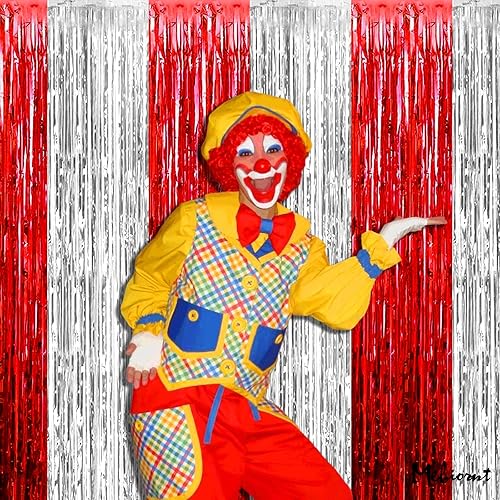 Miniatura 9 de Paquete de 4 cortinas de flecos azules, 3.2 pies x 8.2 pies de papel de oropel metálico, cortinas de fondo para cabina de fotos, cumpleaños, boda,