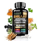 Shilajit for Men/Women - Pure Himalayan Organic,Shilajit Capsules with Ashwagandha,Supplements 60 Capsules Alternative to Resin,Drops & Gummies