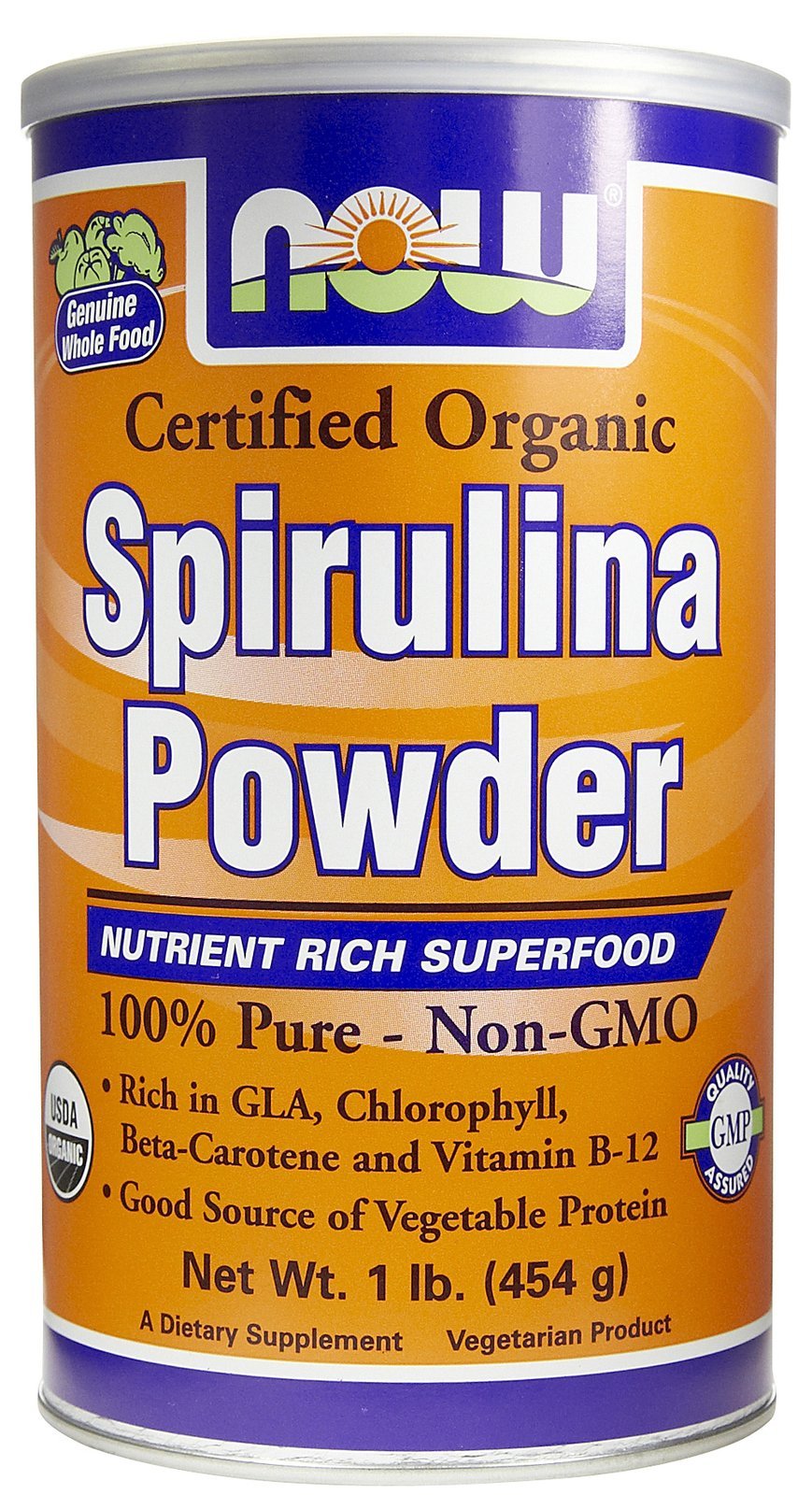 NOW Foods, ORGANIC SPIRULINA PWD 1 LB CANNISTER (Multi-Pack)