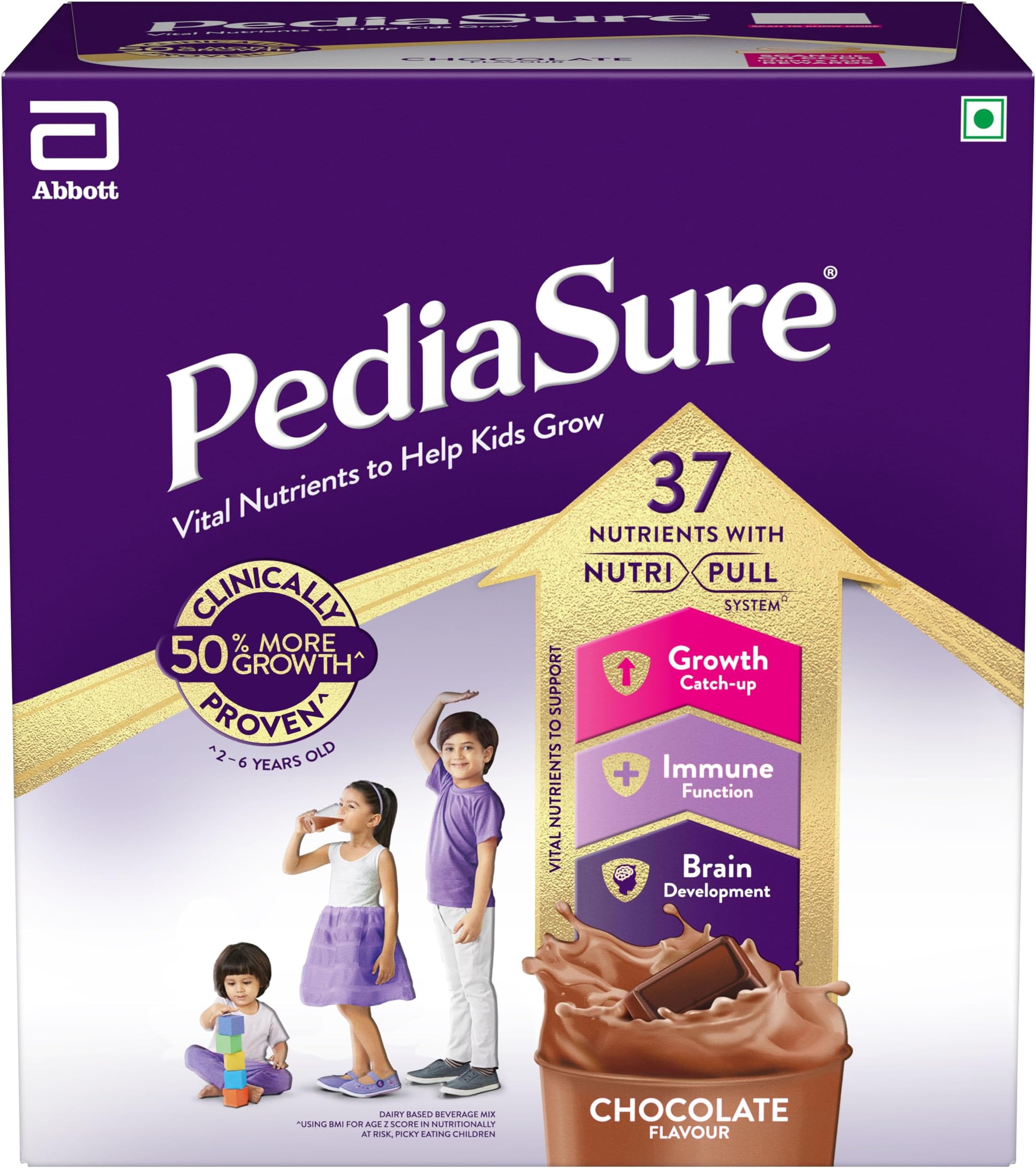 Nutritional Drink Powder 1.9 kg, Chocolate, Scientifically Designed Nutrition for Supporting Kids Growth