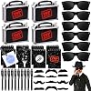 Spy Party Bag Fillers for Kids Detective Party Favours Invisible Ink Pen Notebooks Boxes Mustache Sunglasses Birthday Party Supplies Pinata School Prizes Gifts for Boys Girls Kids