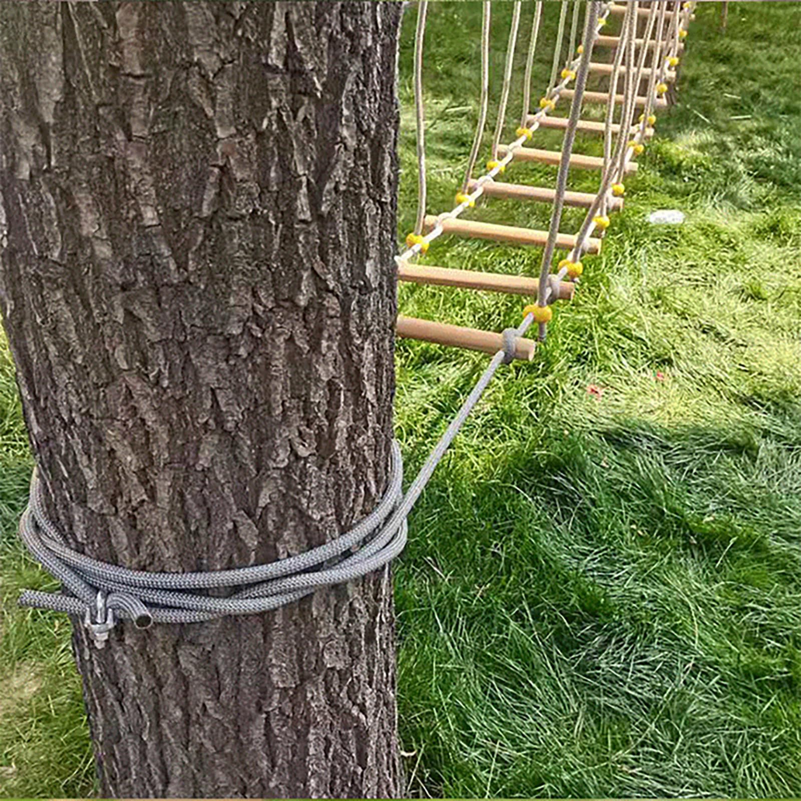 Puente Colgante De Equilibrio Para Jardín De Infancia, Cuerda De Nylon Y Madera Anticorrosiva, Entrenamiento De Coordinación Y Obstáculos Para Niños