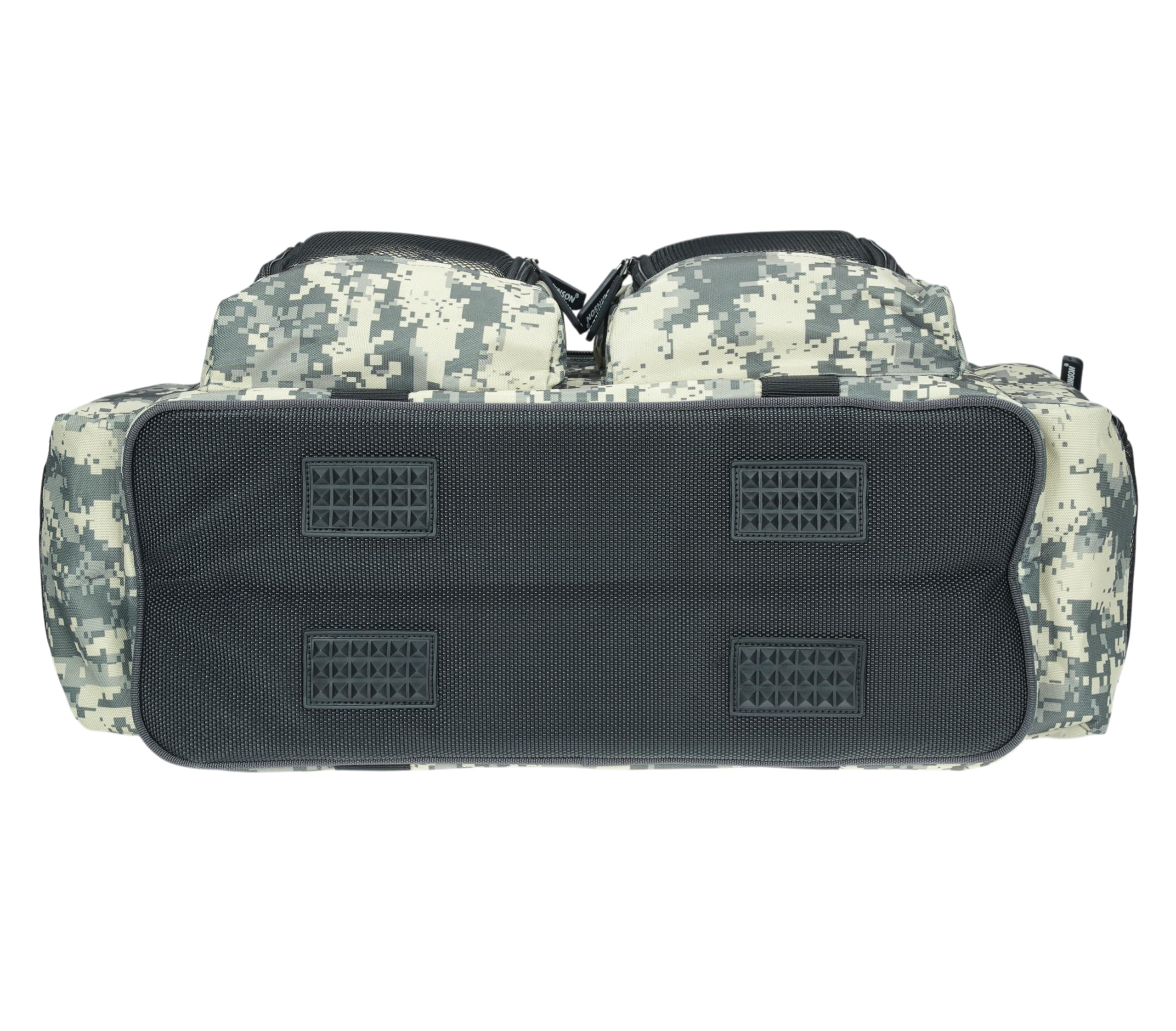 Robinson Angeltasche - Tackletasche mit Schaumpolsterung, Strapazierfähiges Reißfestes Material, Verstellbarer Tragegurt, Mehrere Außentaschen - Camo Voyager (L (22L) - 45x18x28cm)