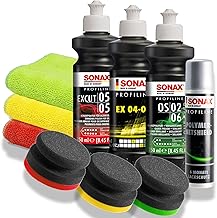 Sonax Profiline ExCut 05-05 Anti Deep Scratches + EX 04-06 Gloss Polish + Finish Polish OS 02-06 + Quick Detailer + 3 Hand Polishing Pads + 3 Polishing Cloths