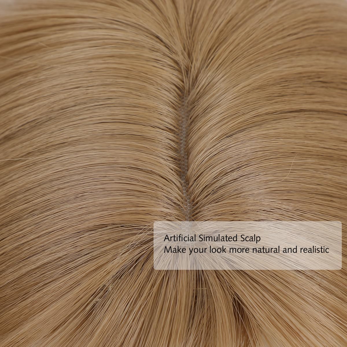 Yamel Hair Topper with Bangs 3 Clips Honey Blonde 12 Inch Synthetic Wiglets Natural Hairpieces for Thinning Hair - Image 4