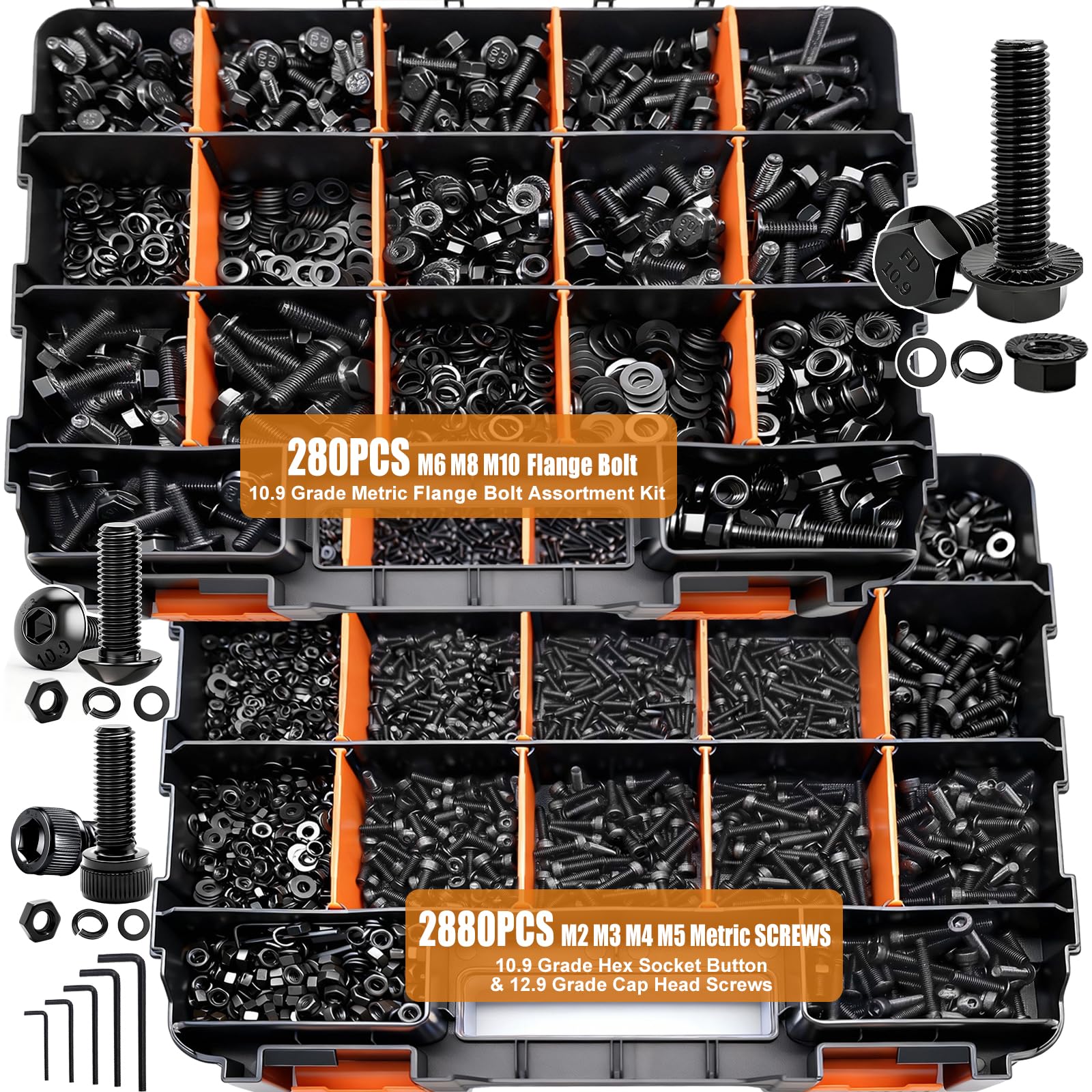 Metric Bolt & Nut Kit - 400 Piece Assortment -25
