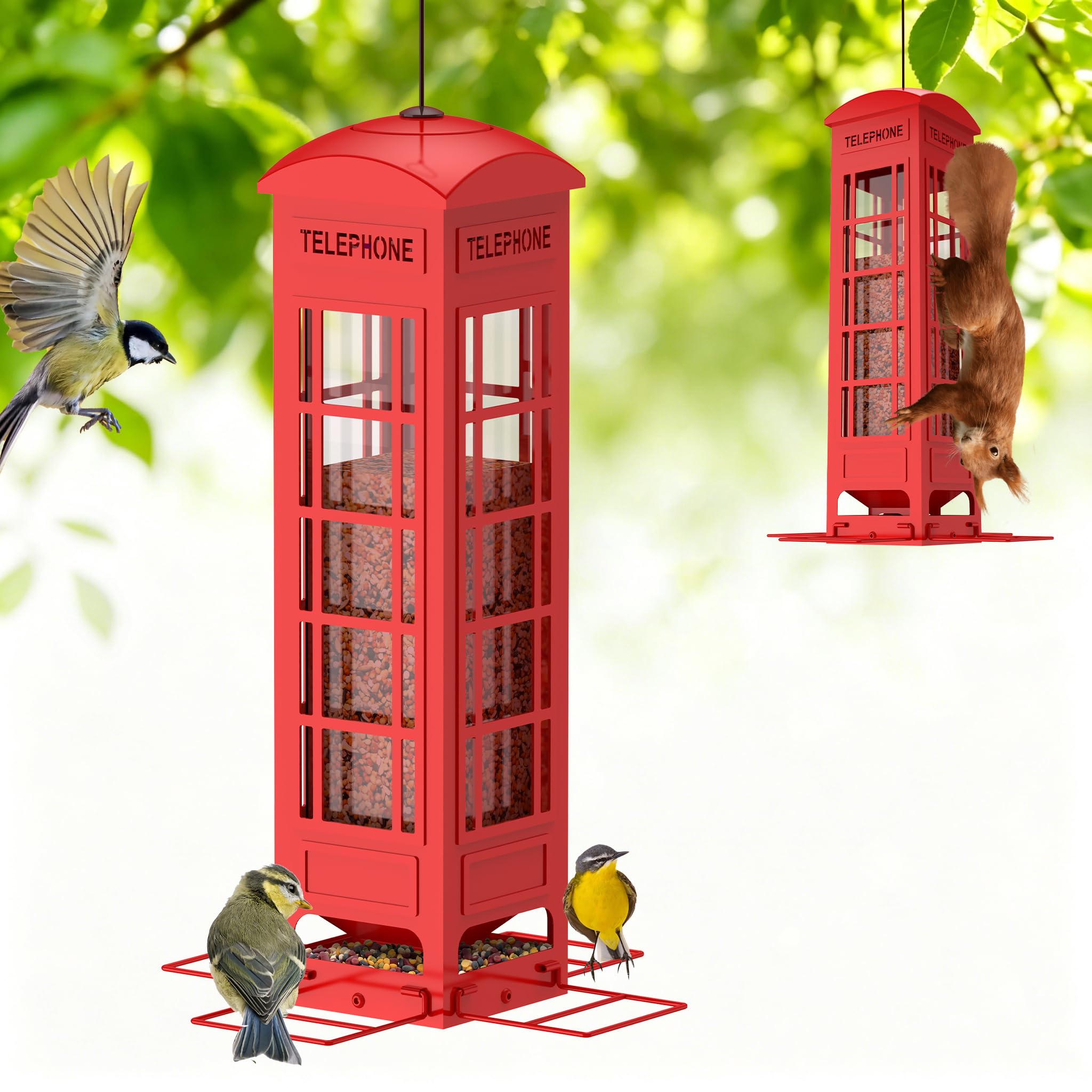 OMEUTY Squirrel Proof Bird Feeder
