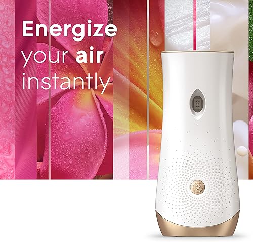 Miniatura 3 de Glade Kit automático de repuesto y soporte de aerosol, ambientador para el hogar y el baño, flores tropicales, 6.2 onzas, 2 unidades (paquete de 2),