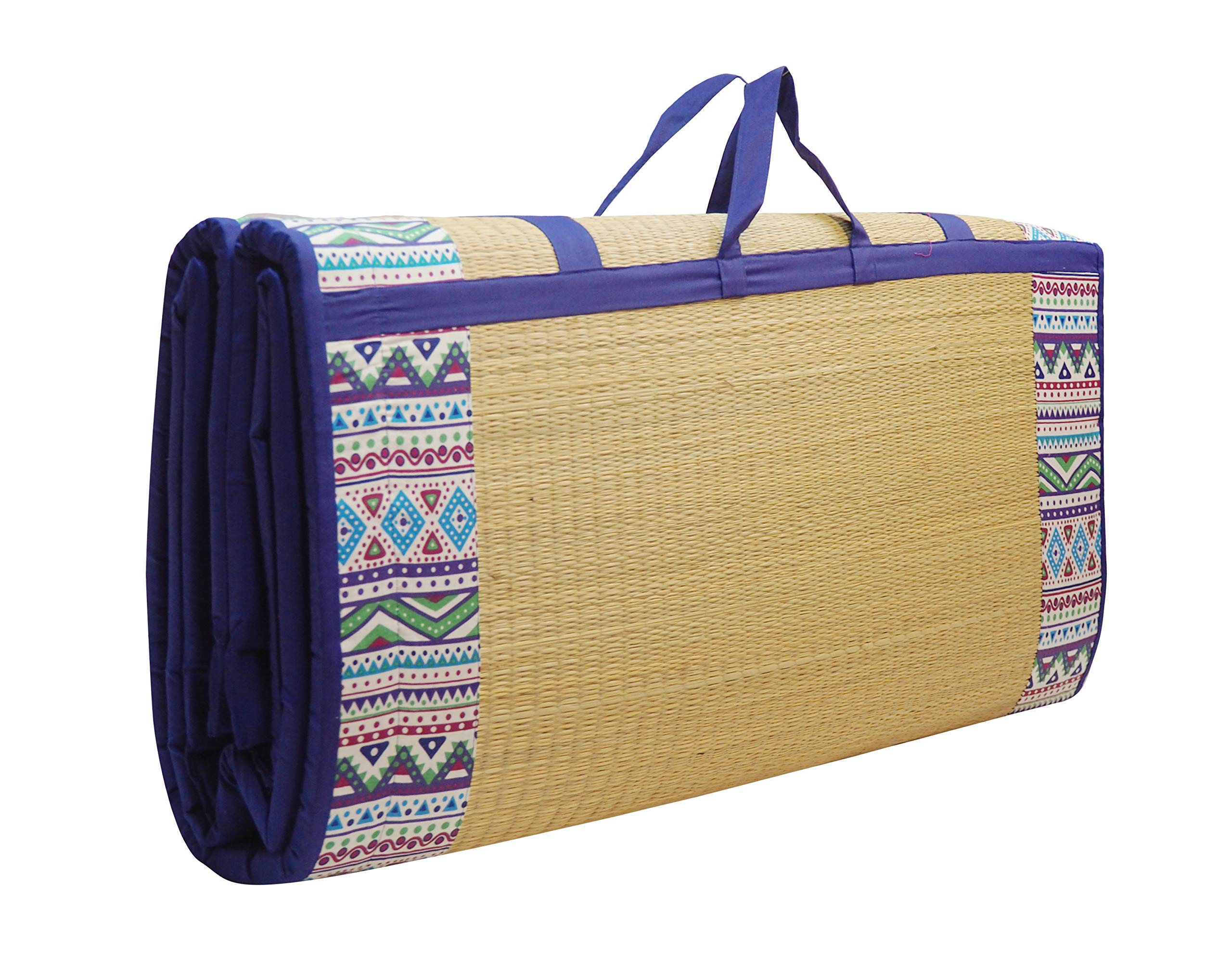 Home Tex Life Kora Grass Cushion Sleep Healthy, Easy Portable and Folding Mat (20mm_6 X 6 Ft, Africana)-image-12