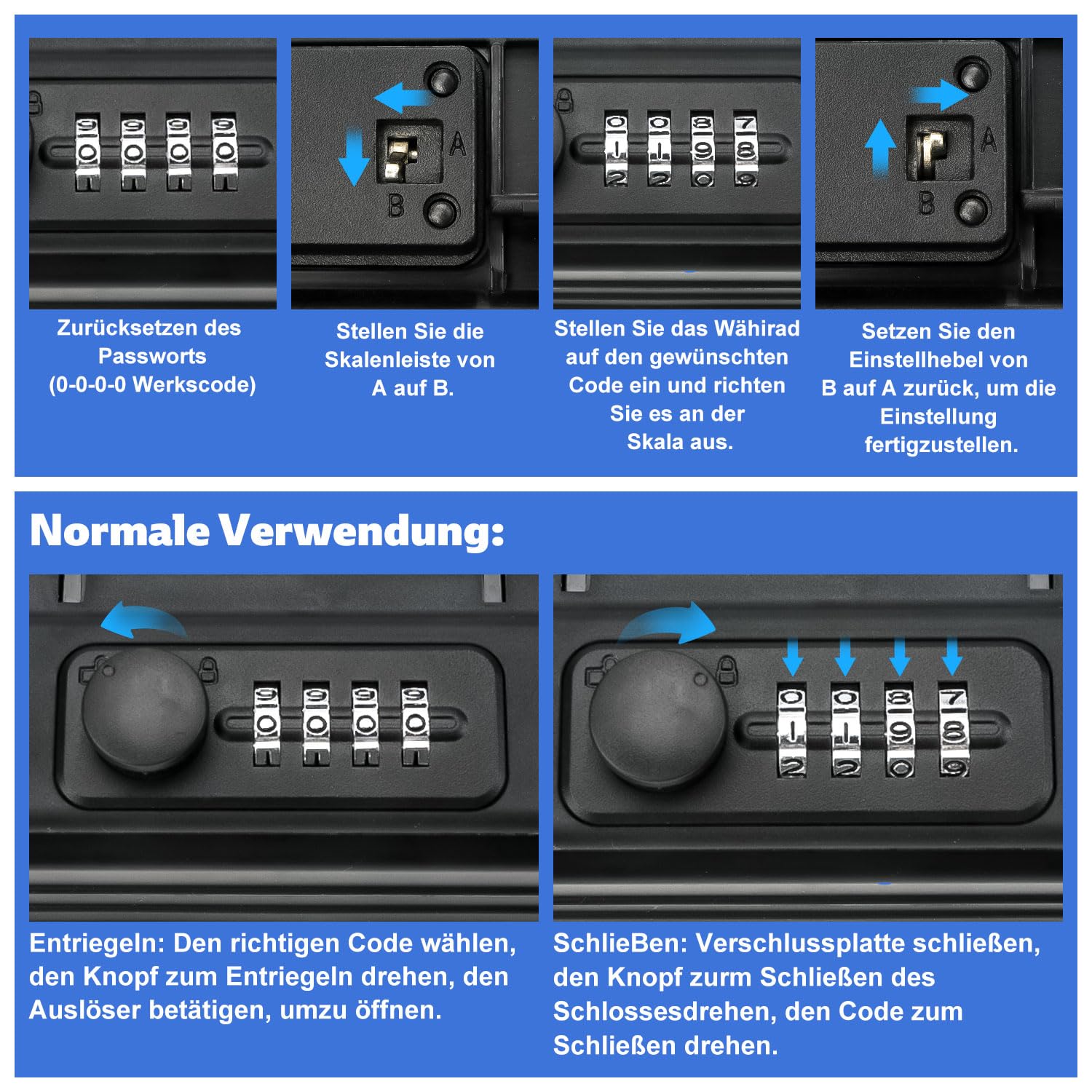 StrandSafe, Wasserdichter Strandtresor zum Anketten, Handy Safe, Zahlencode 4-stellig, Abschließbare Box, Strandsafe für ihre Wertsachen, Ideal für Reisen, Strand/Pool/Camping, Schlüsseltresor Außen
