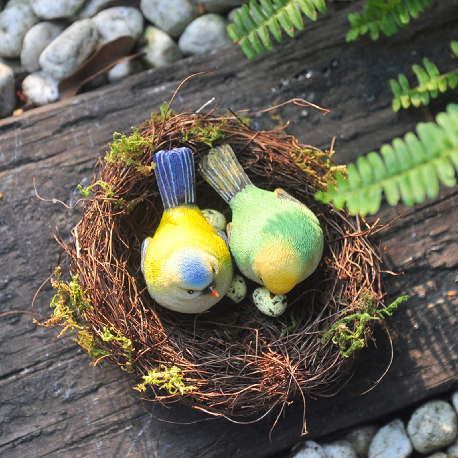 Amazon.com: Bird House Artificial Natural Bird's Nest with 2