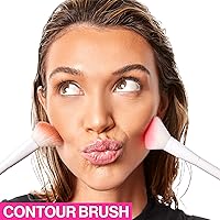 Vista 3 de wet n wild - Brocha de maquillaje para contornear, esculpir, iluminar y mezclar, fibras afelpadas, mango ergonómico Forro en ángulo