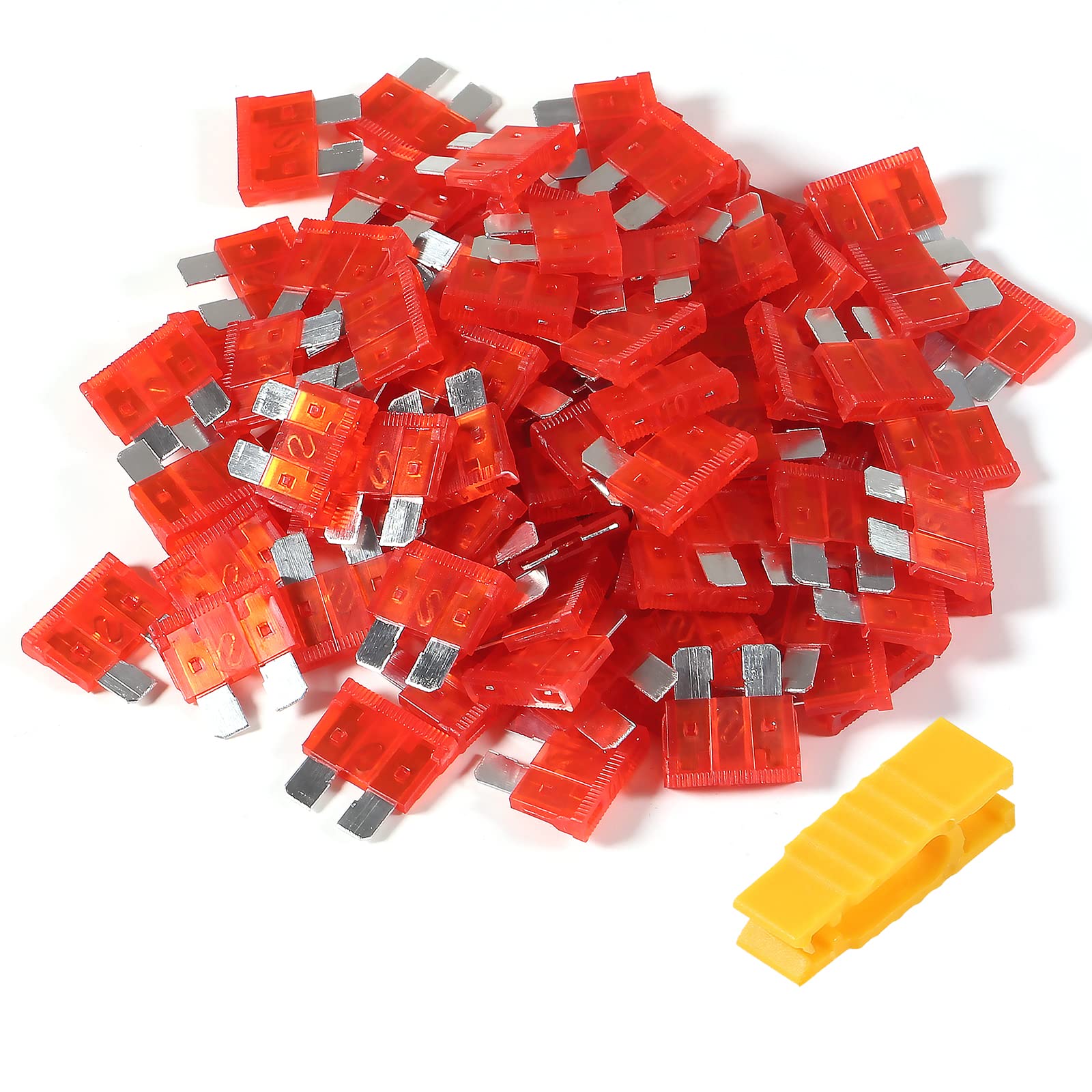AEDIKO 100pcs 10A Standard Car Fuses 10 Amp Automotive Fuses 32V (12/24V) Blade Fuse for RV/Truck/SUV-picture-28