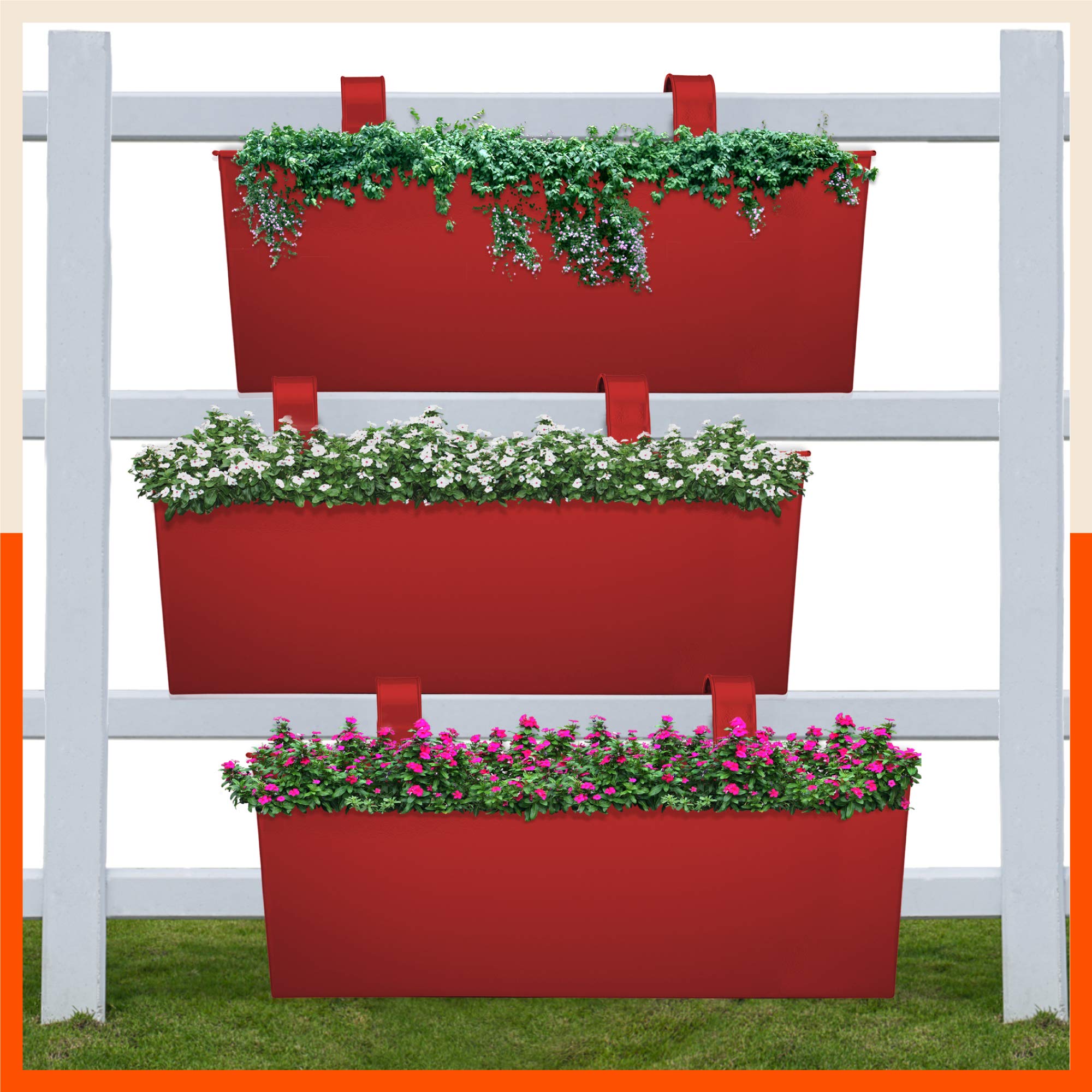 See full amazon price history chart for Bathla Patio LEA Rectangular Hanging Metal Pot Holders/Planters for Balcony/Garden |Corrosion Resistant with Detachable Double Hooks |Red - Set of 3, Standard (PHP-RS-451415RD-S3) Bathla Patio LEA Rectangular Hanging Metal Pot Holders/Planters for Balcony/Garden |Corrosion Resistant with Detachable Double Hooks |Red - Set of 3, Standard (PHP-RS-451415RD-S3) (B08YR3W9TJ) Amazon Price History, Amazon Price Tracker