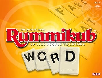 IDEAL Rummikub Word | Word Strategy Board Game | Make The Longest Words You Can | For 2-4 Players | Age 7+ | Perfect for Games Night | Great Gift Idea For Kids & Adults | Great Gift Idea For Christmas