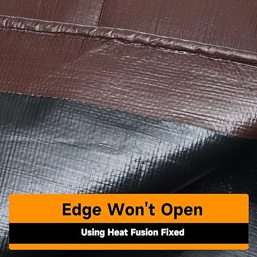 Miniatura 4 de Lona de polietileno resistente al agua duradera con ojales y bordes reforzados, cubierta de lona resistente a los rayos UV para vehículocubierta de