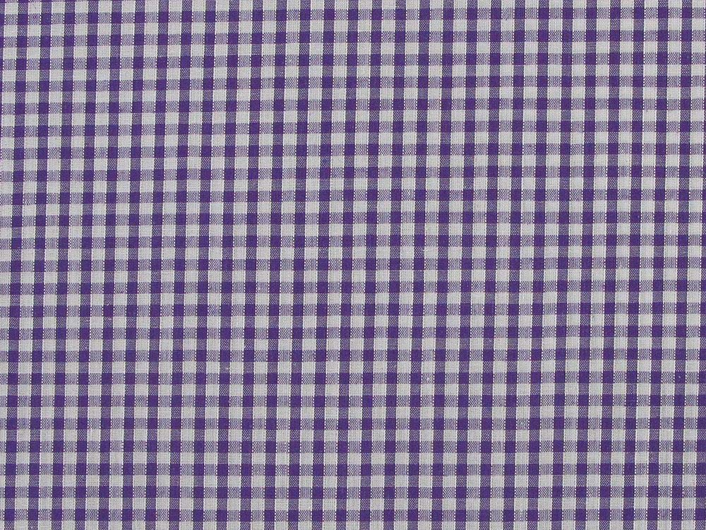 1/8” Gingham Check Polycotton Fabric Chequered Medium Weight Material Dressmaking Curtains Soft Furnishing Table Covers Arts and Crafts (1/2 Metre, Purple)