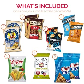 Healthy Snack Box Variety Pack (50 Count) - Healthy Snacks Variety Pack for Adults, Kids and Teens - Chips, Cookies and Granola Bars - Office, Care Package for College Students and Birthdays