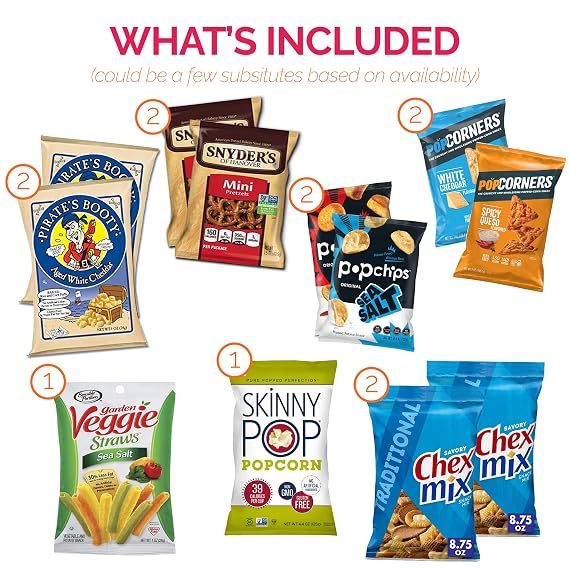 Healthy Snack Box Variety Pack (50 Count) - Healthy Snacks Variety Pack for Adults, Kids and Teens - Chips, Cookies and Granola Bars - Office, Care Package for College Students and Birthdays