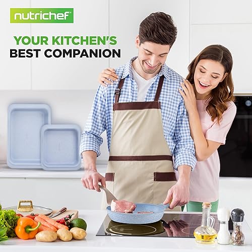 Miniatura 7 de NutriChef Juego de 22 piezas de utensilios de cocina y para hornear  Colección profesional para el hogar con ollas y sartenes de varios tamaños,