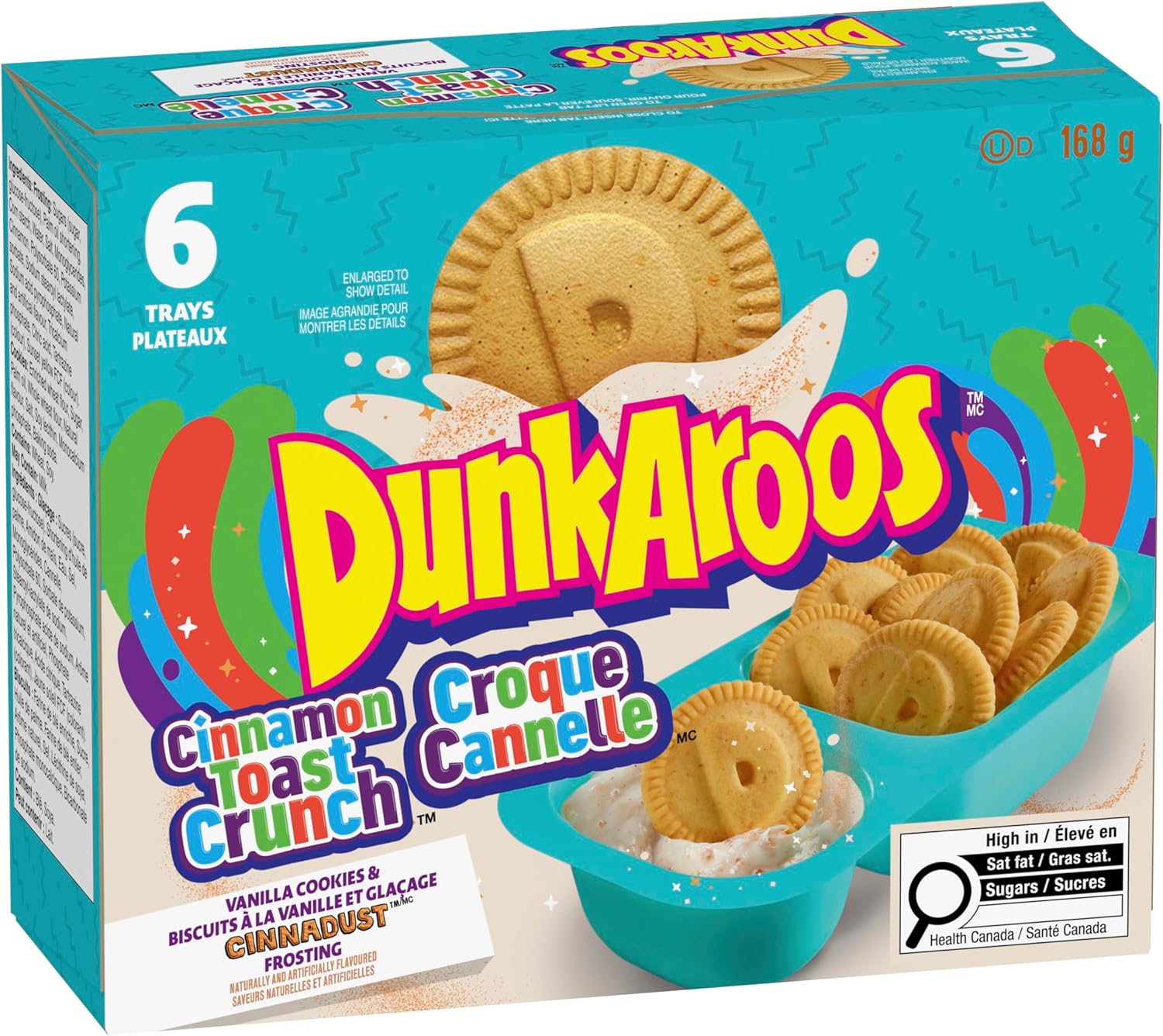 Cinnamon Toast Crunch DunkAroos Vanilla Cookies and Cinnadust Frosting, Package of 6 Trays of DunkAroos - Image 9