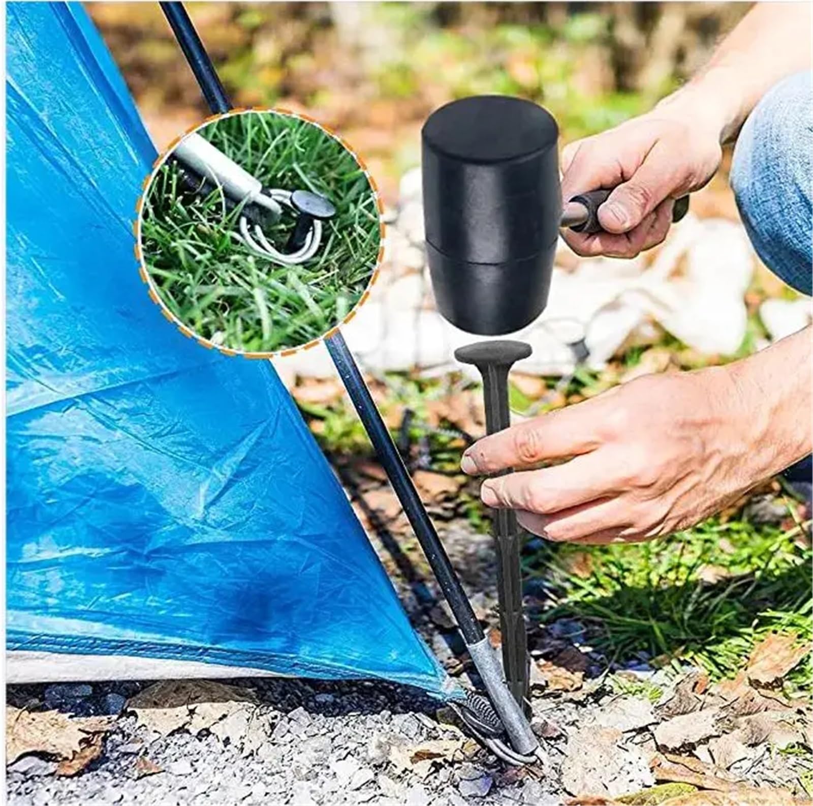 100 Pezzi di picchetti da Giardino in plastica, ancoraggi for Bordi paesaggistici for Il Fissaggio Chiodi antiruggine for Giardinaggio, Terra per Fissaggio(25cm)