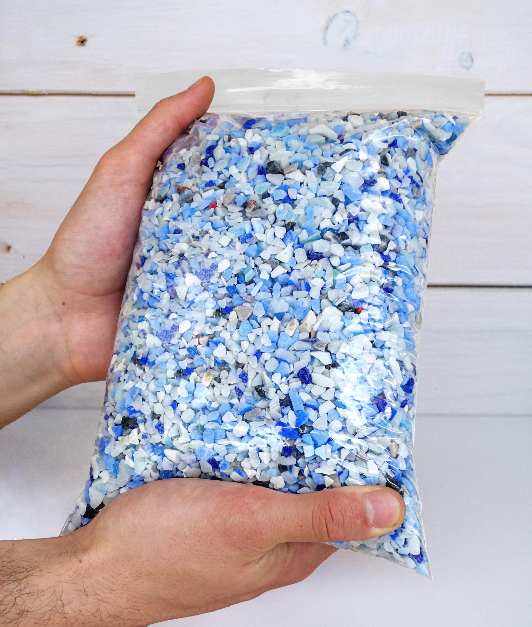 Verre Pilé Multicolore 1,8 kg - Vitres Pilé - Verre Brise - Vitres Brise - Cristaux Pilé - Cristaux Écrasé pour Artisanat (4-8 mm) (Multicolore)