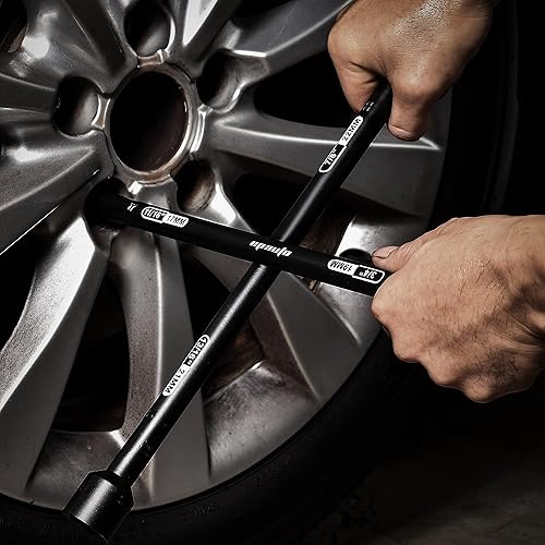 Miniatura 3 de EPAuto, llave de tubo universal de alta resistencia de 14 pulgadas, cruzada, de 4 vías, negra