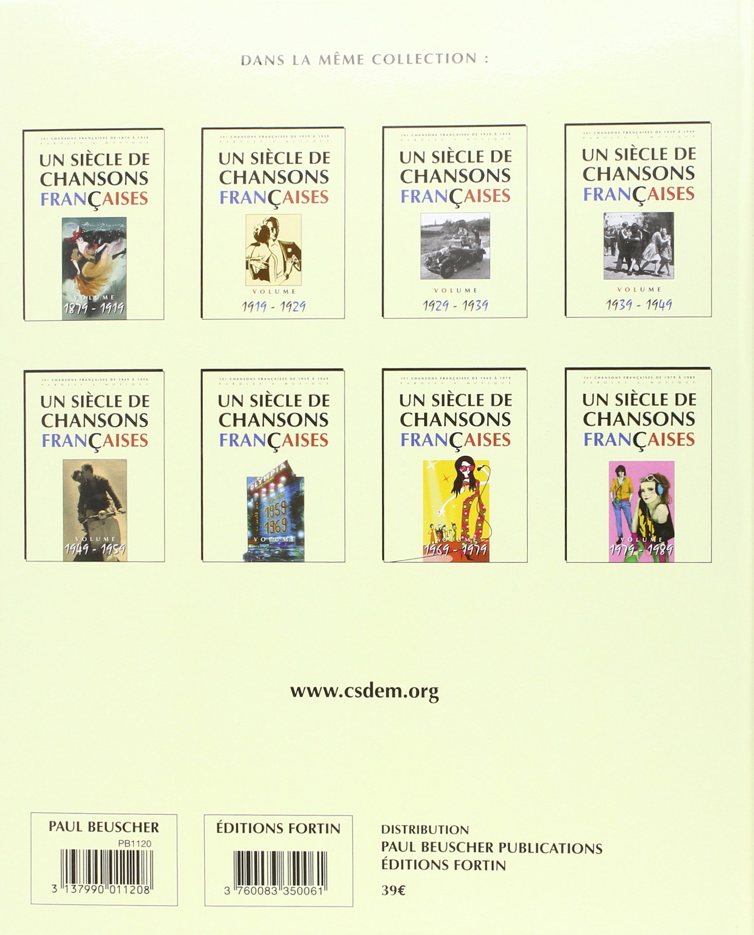 Un Siècle de Chansons Françaises 1949-1959
