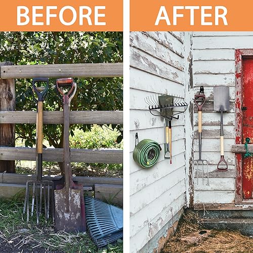 Miniatura 9 de 15 correas de almacenamiento resistentes y 16 ganchos de garaje soldados integrados